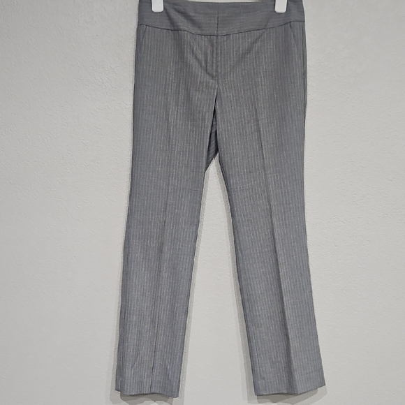 Ann Taylor Factory Pants - Ann Taylor Factory | Women's Gray Woven Stripe Classic Tailored Trousers Sz 10
